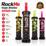 Rockme Vape Shisha 50000 Puffs Wholesale Price E-Hookah 40ml E-liquid MOQ 100pcs