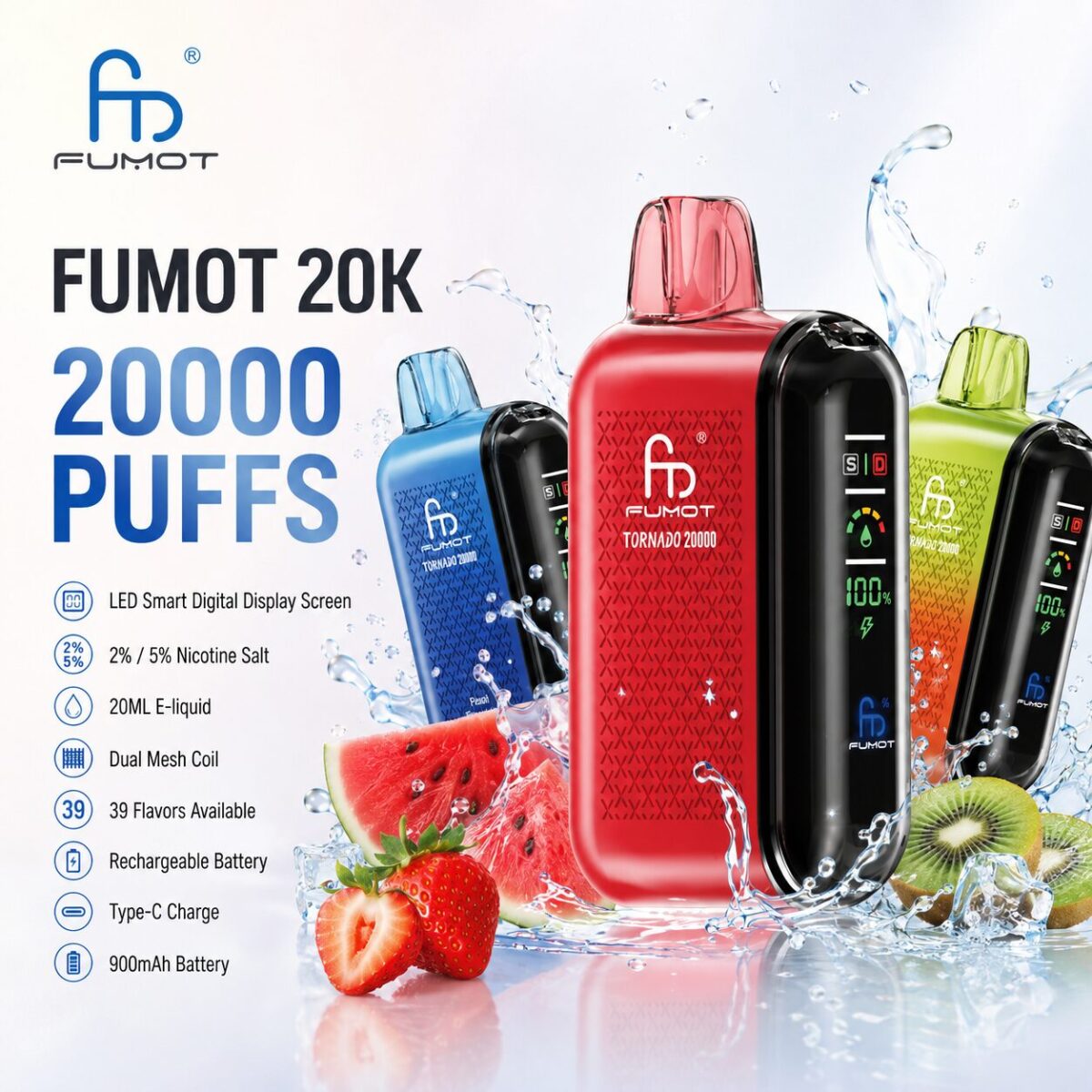 FUMOT 200000 puffs BULK SALE Discount Pirce Fumot Tornado 20000 Puffs Authentic Wholesaler Price - Image 1