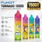 Fumot Tornado 15000 Puffs Wholesale Original China Factory Price 59 Flavors