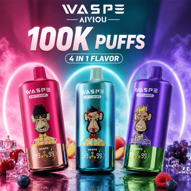 WASPE 100k 100000 Puffs 4in1 Flavors Disposable Vape