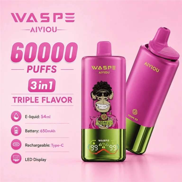 WASPE 60K 60000 Puffs Bar Crystal Vape EU Warehouse