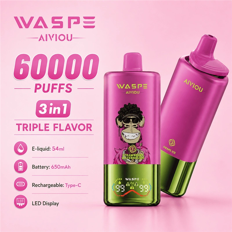 WASPE 60K 60000 Puffs Bar Crystal Vape EU Warehouse