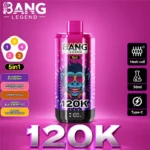 Bang Legend 120K Puff 5 Flavor Disposable Vape Pod