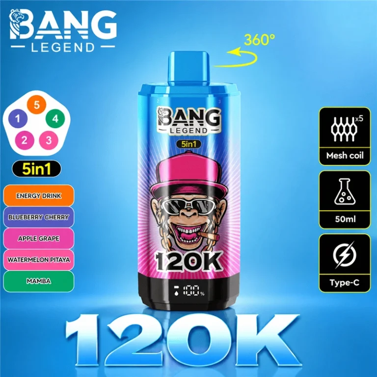 Bang Legend 120K Puff 5-in-1 Disposable Vape